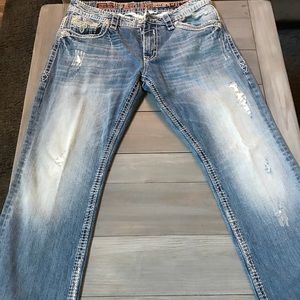 Men’s size 38 Rock Revival Jeans Troy Straight Leg